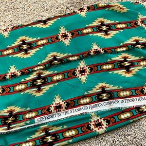 Wooldobby Green & Yellow Tribal Aztec Fabric
